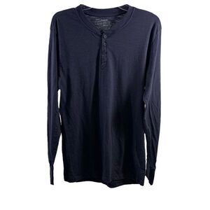 Jachs MFG Navy Henley Top Size L